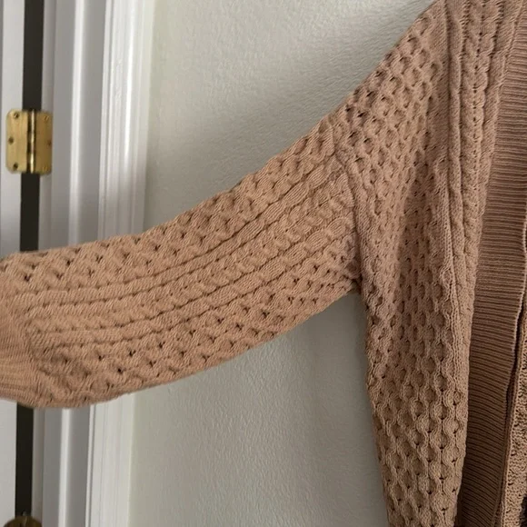 Abercrombie & Fitch Brown Textured Cardigan - Picture 3 of 4